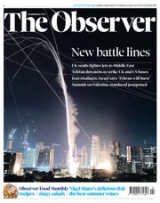 The Observer front page for 15 June 2025