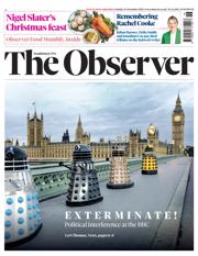 The Observer front page for 16 November 2025