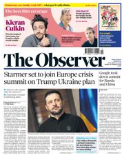 The Observer front page for 16 February 2025