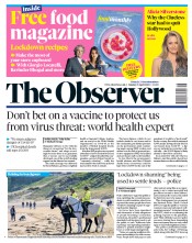 The Observer (UK) Newspaper Front Page for 19 April 2020