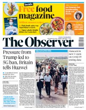 The Observer (UK) Newspaper Front Page for 19 July 2020