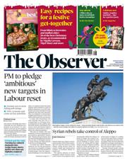 The Observer front page for 1 December 2024