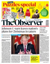 The Observer (UK) Newspaper Front Page for 20 December 2020