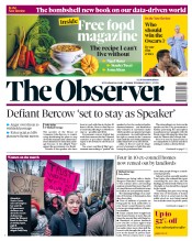 The Observer (UK) Newspaper Front Page for 20 January 2019