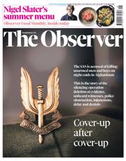 The Observer front page for 20 July 2025