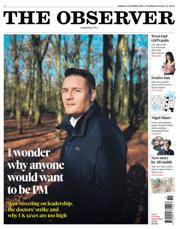 The Observer front page for 21 December 2025