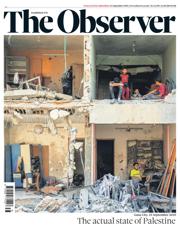 The Observer front page for 21 September 2025
