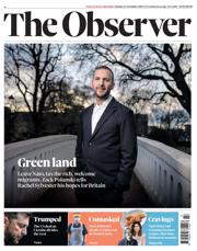 The Observer front page for 23 November 2025