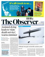 The Observer front page for 24 November 2024