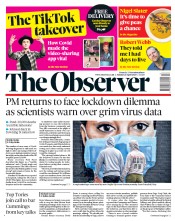 The Observer (UK) Newspaper Front Page for 26 April 2020