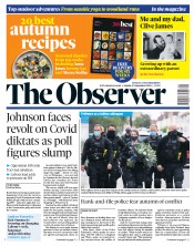 The Observer (UK) Newspaper Front Page for 27 September 2020