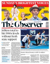 The Observer (UK) Newspaper Front Page for 28 June 2020