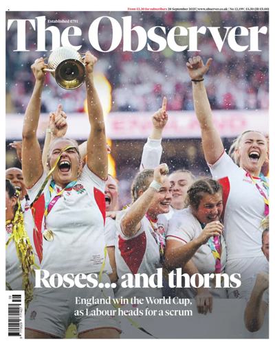 The Observer Newspaper Front Page (UK) for 28 September 2025