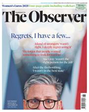 The Observer front page for 29 June 2025