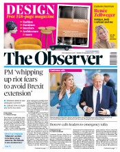 The Observer (UK) Newspaper Front Page for 29 September 2019