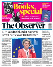 The Observer (UK) Newspaper Front Page for 31 January 2021