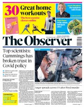 The Observer (UK) Newspaper Front Page for 31 May 2020