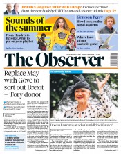 The Observer (UK) Newspaper Front Page for 3 June 2018