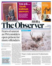 The Observer front page for 5 January 2025