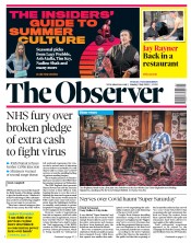 The Observer (UK) Newspaper Front Page for 5 July 2020