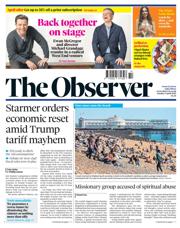 The Observer front page for 6 April 2025
