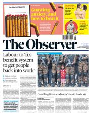 The Observer front page for 9 February 2025