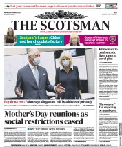 The Scotsman (UK) Newspaper Front Page for 10 March 2021