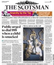 The Scotsman (UK) Newspaper Front Page for 13 October 2020