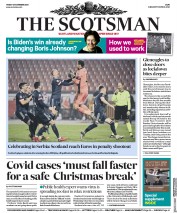 The Scotsman (UK) Newspaper Front Page for 13 November 2020