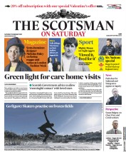 The Scotsman (UK) Newspaper Front Page for 13 February 2021