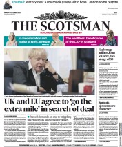 The Scotsman (UK) Newspaper Front Page for 14 December 2020