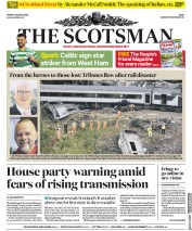 The Scotsman (UK) Newspaper Front Page for 14 August 2020