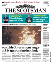 The Scotsman (UK) Newspaper Front Page for 15 February 2021