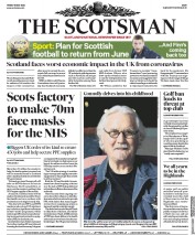 The Scotsman (UK) Newspaper Front Page for 15 May 2020