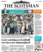 The Scotsman (UK) Newspaper Front Page for 18 March 2021