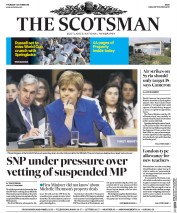 The Scotsman (UK) Newspaper Front Page for 1 October 2015