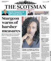 The Scotsman (UK) Newspaper Front Page for 20 October 2020