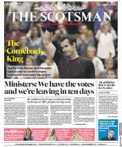 The Scotsman (UK) Newspaper Front Page for 21 October 2019