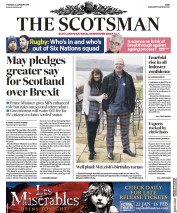 The Scotsman (UK) Newspaper Front Page for 22 January 2019