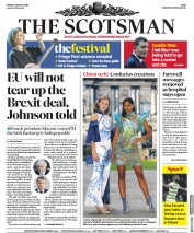 The Scotsman (UK) Newspaper Front Page for 23 August 2019