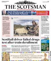 The Scotsman (UK) Newspaper Front Page for 25 October 2018