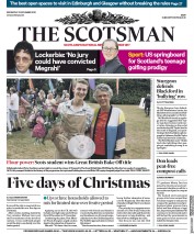 The Scotsman (UK) Newspaper Front Page for 25 November 2020