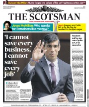 The Scotsman (UK) Newspaper Front Page for 25 September 2020