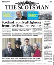 The Scotsman (UK) Newspaper Front Page for 26 October 2016