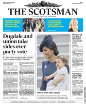 The Scotsman (UK) Newspaper Front Page for 28 September 2016