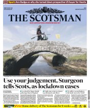 The Scotsman (UK) Newspaper Front Page for 29 May 2020