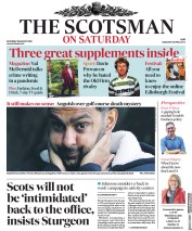 The Scotsman (UK) Newspaper Front Page for 29 August 2020