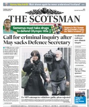 The Scotsman (UK) Newspaper Front Page for 2 May 2019