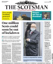 The Scotsman (UK) Newspaper Front Page for 30 October 2020