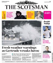 The Scotsman (UK) Newspaper Front Page for 30 January 2016